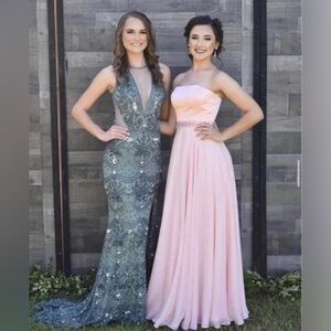 Amarra Pewter/Grey Embellished Formal Dress